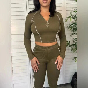 SOLD** Olive Green Tracksuit